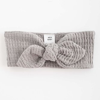 Kojenecká mušelínová čelenka New Baby Comfort clothes šedá - velikost Univerzální