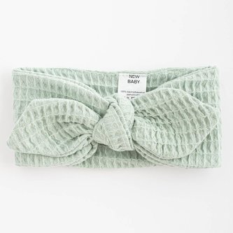 Kojenecká mušelínová čelenka New Baby Comfort clothes šalvějová - velikost Univerzální