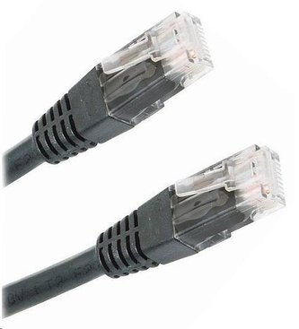 XtendLan patch kabel Cat6, UTP - 1m, černý (prodej po 10 ks)