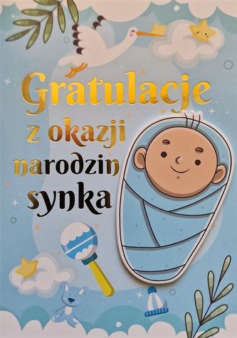 Karnet Narodziny chłopiec