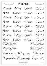 Dny v týdnu - české