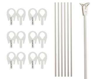 Papírové tyčky na balonky bílé - 100 ks