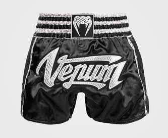 Thajské šortky Venum ABSOLUTE 2.0 černo-stříbrná XL