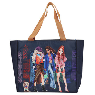 Taška přes rameno Top Model, Tmavě modrá, motiv CITY GIRLS