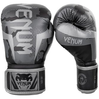 Boxerské rukavice VENUM Elite černo-tmavý maskáč 10oz