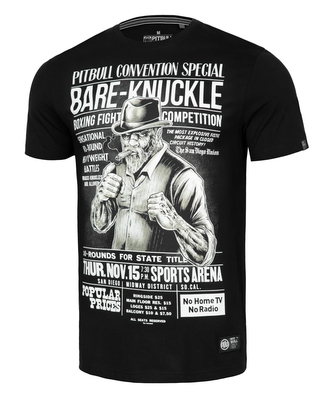 Pánské tričko Pitbull West Coast BARE KNUCKLE černá XXL