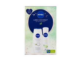 Nivea Lime Coconut sprchový gel Coconut & Jojoba Oil 250 ml + antiperspirant Fresh Citrus 150 ml