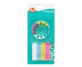Świeczki urodzinowe 4 kolory spiralne 6cm 24szt