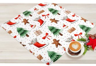 Ubrus  VÁNOCE - perníček - 50x50 cm
