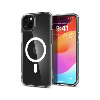 Spigen Crystal Hybrid Mag kryt iPhone 15 Plus bílý
