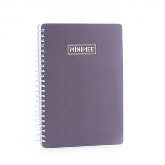 Tečkované zápisníky MINIMEE - ledová káva (tm. šedá)