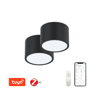 Immax NEO sada 2x RONDATE Smart stropní svítidlo 15cm 12W černé Zigbee 3.0 + DO