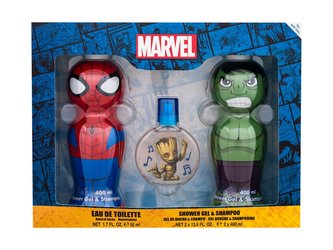 Marvel Marvel toaletní voda I Am Groot 50 ml + sprchový gel Spider-Man 400 ml + sprchový gel Hulk 400 ml