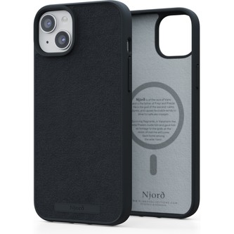 NJORD Suede MagSafe kryt iPhone 15 Plus černý
