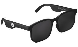 HELMER chytré brýle SG 12/ polarizační/ dotykové/ UV 400/ Bluetooth/ repro/ sluchátka/ mikrofon/ černé