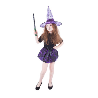 Dětská sukně pavučina s kloboukem čarodějnice / Halloween
