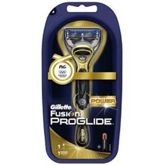Gillette Fusion Proglide Power Gold Edition - Bateriový holící strojek pro muže + 1 náhradní hlavice pro muže