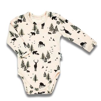 Kojenecké body s dlouhým rukávem Nicol Bambi - velikost 86 (12-18m)