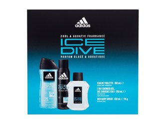 Adidas Ice Dive toaletní voda 100 ml + deodorant 150 ml + sprchový gel 250 ml