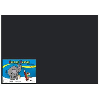 Kreslicí karton barevný A1/10/180g - černý