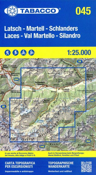 Tabacco Wandern Latsch Martell 1:25000