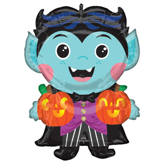 Foliový balonek halloween - roztomilý upír  60 cm x 76 cm