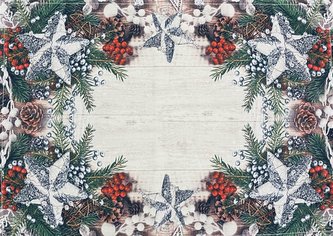 Vánoční dekorační ozdobný ubrousek CHRISTMAS STARS 35x50 cm Mybesthome