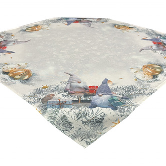 Vánoční ubrus na stůl CHRISTMAS GNOMES 85x85 cm Mybesthome