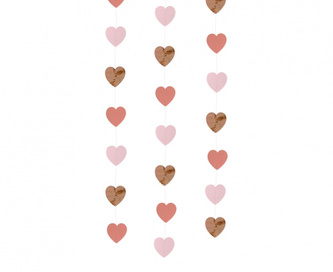 Girlanda srdíčka 450 cm