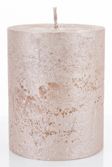 Svíčka Rustikální Rose Golg metalická - 10 x 7 cm