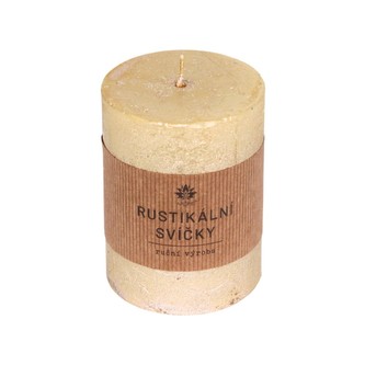 ARÔME Metalická Rustikální sloupová svíčka 60x80\nmm, zlatá