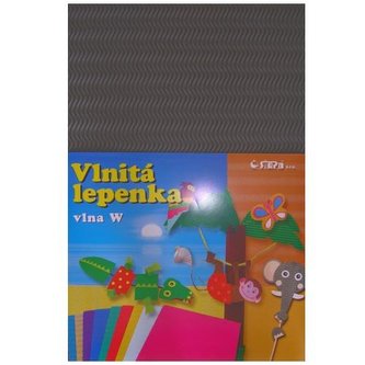 Lepenka W-Welle 260g 37 x 24,5cm zvlněná-šedá 10 listů