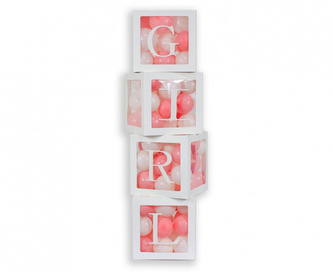 Krabice na balónky GIRL - 4 x 35 cm