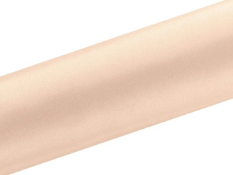 Satén v roli úzký světle broskvový 16 cm x 9 m