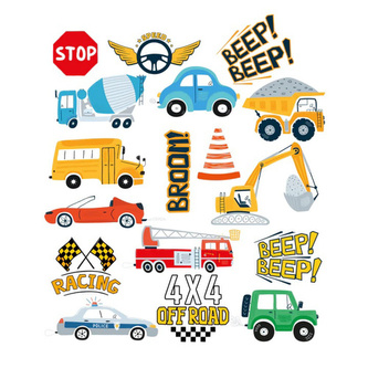 Dětské tetování dopravní prostředky 17 ks