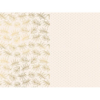 Balící papír růžový tečky a listy 70 x 200 cm - 2 ks