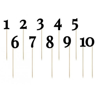 Ozdoba na dort - číslice černé 11 ks - PartyDeco