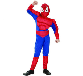 Dětský kostým Spiderman se svaly - 8 až 10 let - Vel. 130 - 140 cm