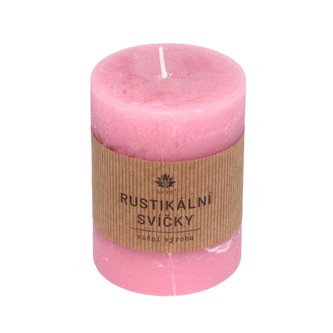 ARÔME Rustikální svíčka 60x80 mm, růžová