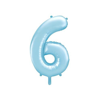 Foliová číslice - modrá 6 - 86 cm