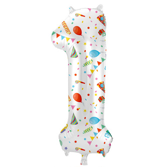 Foliová číslice - Party Joy 1 - 86 cm