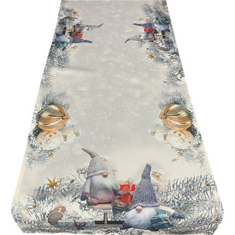 Vánoční ubrus - běhoun na stůl CHRISTMAS GNOMES 40x200 cm Mybesthome