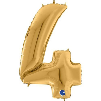 Foliová číslice - zlatá 4 - 163 cm