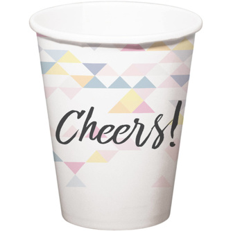 Papírové kelímky perleťové Cheers 6 ks