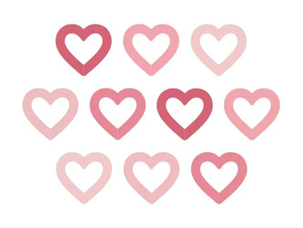 Sada štítků na rozpoznání drinků - srdíčka - 10 ks