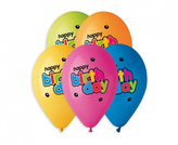 Latexové balonky Happy Birthday premium 33 cm - 5 ks