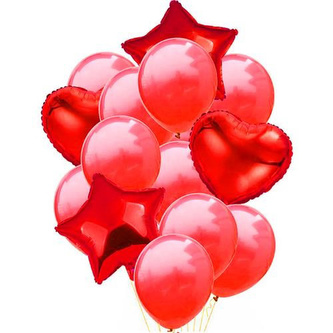Balonkový buket Červený - 14 ks