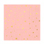 Papírové ubrousky růžové se zlatými hvězdičkami, 10 ks - 33 cm x 33 cm