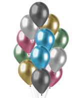 Balonkový buket Chrome Luxus mix - 12 ks