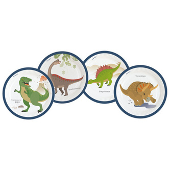 EKO Papírové talíře Happy Dino 23 cm - 8 ks